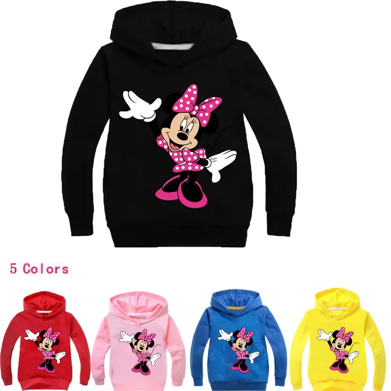 New Spring Autumn Cartoon Minnie Mouse Children Long Sleeve T Shirts Boys Cotton Tops Girls Tees Kids Clothes Baby Pajamas Tops