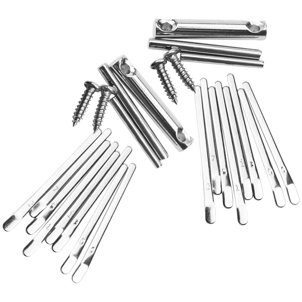 2 Sets Thumb Piano Shrapnel Kalimba for Kids Miniature 8 Keys Unfinished Metal Beginner Child