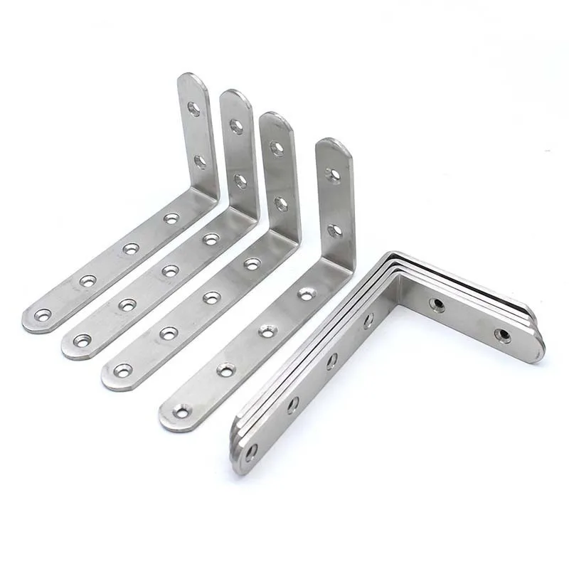 1PCS Thickened Cold-Rolled Steel Powder Sprayed Black 90 Degree L-Shaped Right Angle Iron Furniture Shelf Support Partition