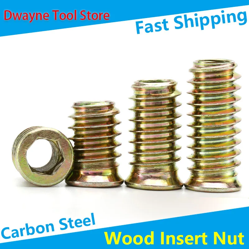 

Carbon Steel Countersunk Hex Socket Drive Threaded Insert Nuts Fastener Connector M6 M8 M10