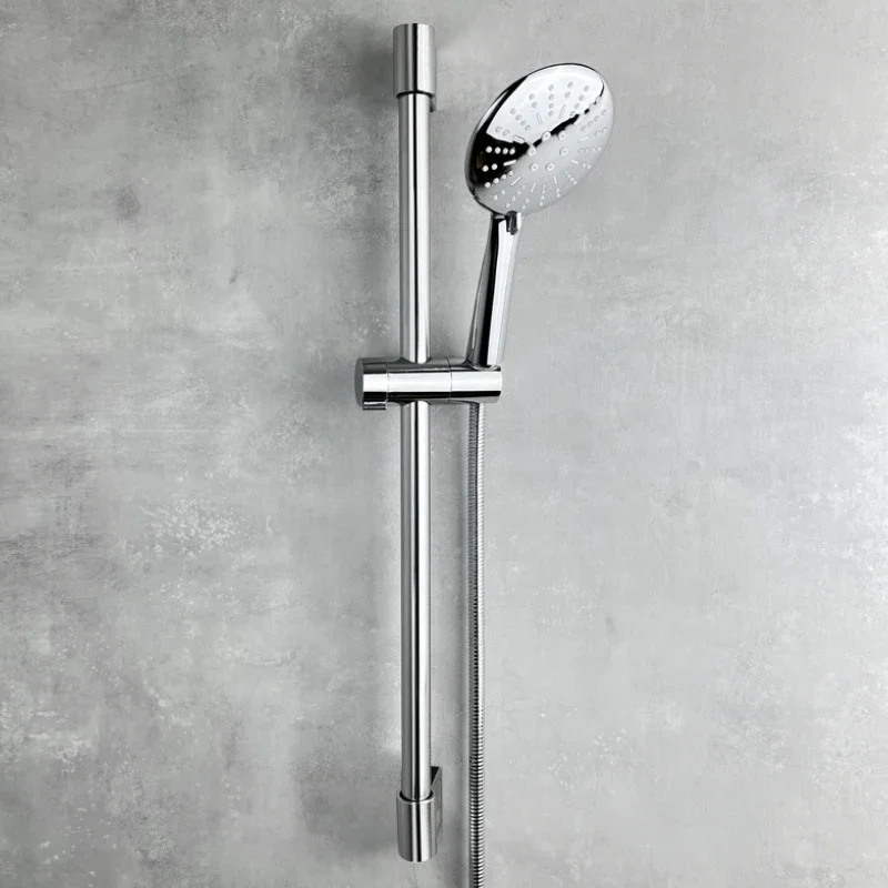Shower Head 3 Function ABS Hand Held Shower Head High Pressure Rain Sprayer Set Wall Mount Slide Bar with Hook and Bracket