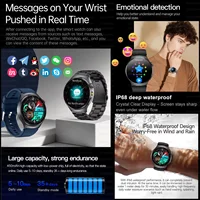 Nouvelle montre connectée ECG 2026 pour diagnostic précis, avec mesure de la graisse corporelle, de l'oxygène sanguin, de la tension artérielle, suivi de la santé et du sport, écran HD AMOLED, appels, pour hommes 6