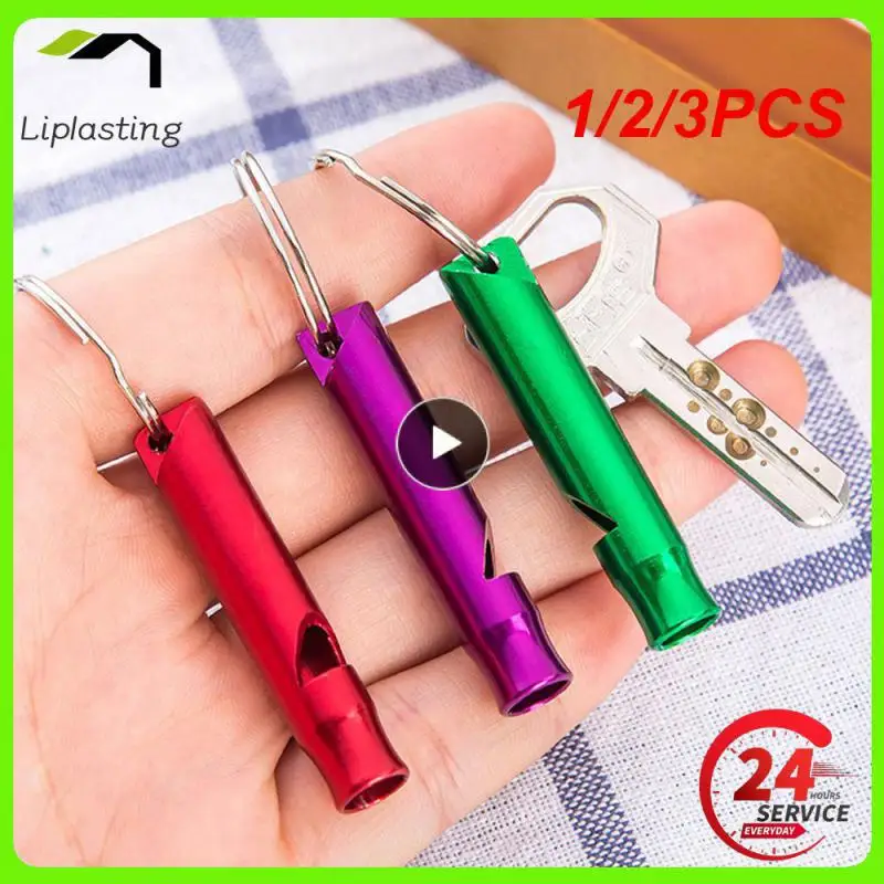 

1/2/3PCS Outdoor Metal Multifunction Whistle Pendant With Keychain Keyring For Outdoor Survival Emergency Mini Size Whistles