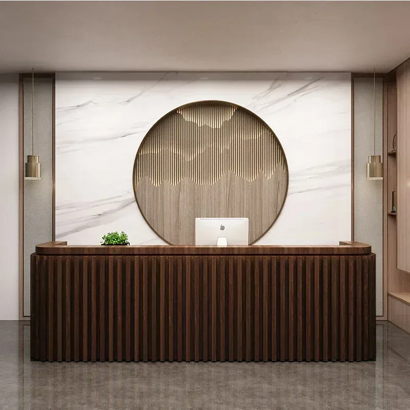 Reception Counter Desk Long Executive Office Furniture Salon Hairdressing Lectern Simple Professional Entrances Tables Luxury
