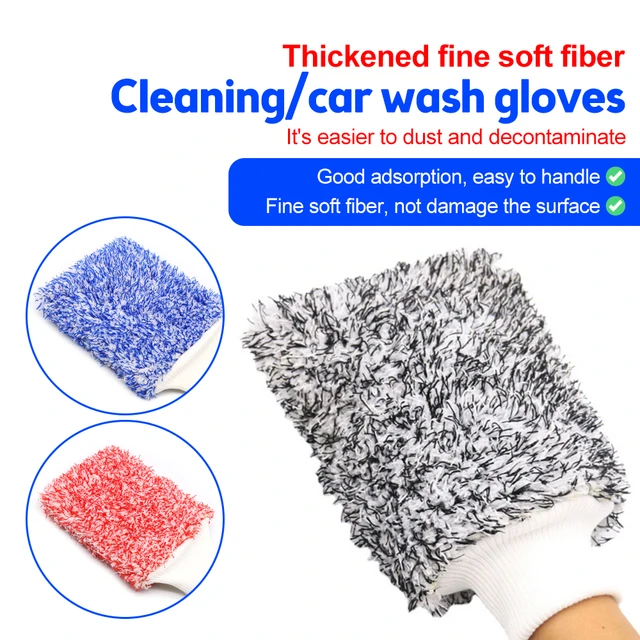 Soft Car Cleaning Glove Ultra Soft Mitt Microfiber Madness Wash Mitt  Microfiber Wash Mitt Easy To Dry Auto Double-faced Glove - AliExpress