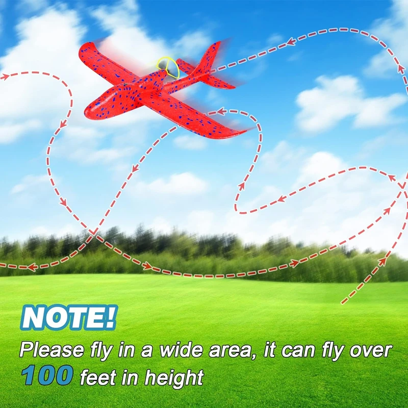 Electric Foam Plane Glider Hand Throw Airplane with LED Light Automatic Flight Planes Outdoor Kids Toys for Children Boys Gifts 3
