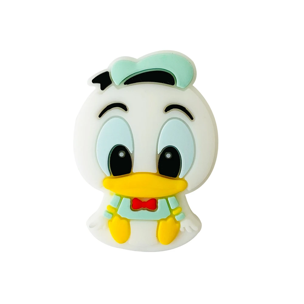 Baby Teething Items classic 10Pcs Cartoon Animal Silicone Donald Duck Baby Teeth Beads Pacifier Clip Chain Newborn Shower Gift Accessories Teething baby teething items crossword puzzle clue