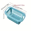 Foldable Kitchen Dish Drying Rack Stainless Steel Bowl Fruit Vegetable Dish Holder Sink Roller Organizer Basket Racks Tool 5