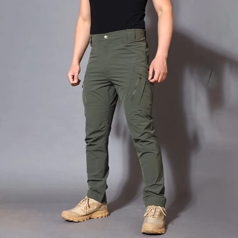 Men's Outdoor Military Casual IX9 IX7 Tactical Track Pants Breathable Waterproof Camping Fishing Hiking Training Cargo Trousers 2