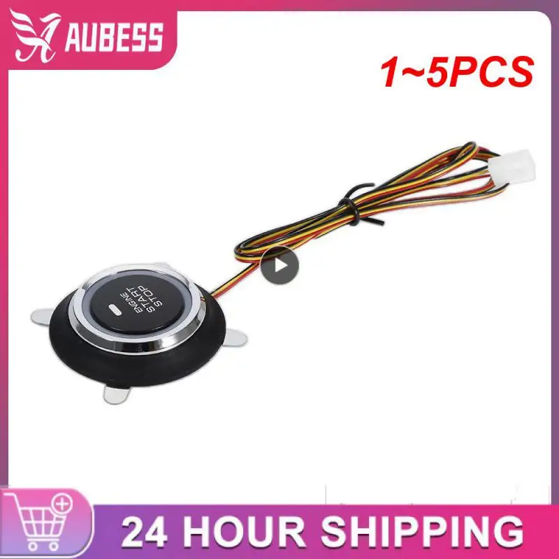

1~5PCS Keyless Universal Car Engine Start Stop Button One Key Entry Ignition Starter Switch LED Back Light Auto Accessories