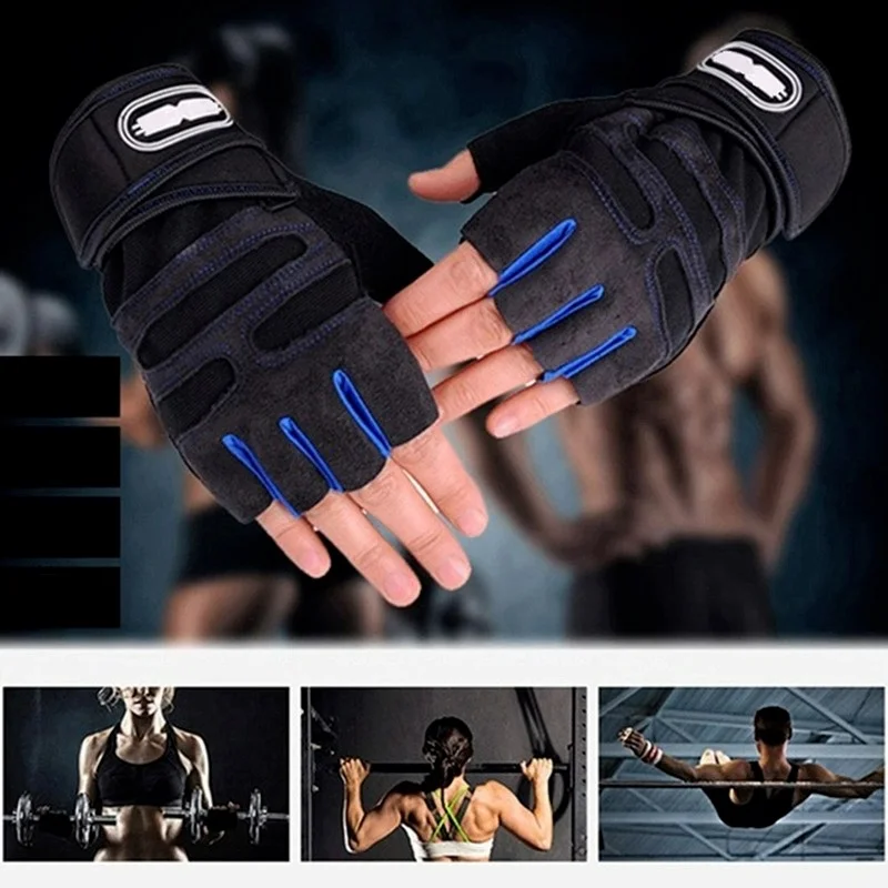 1Pair Fitness Half Finger Gloves Men And Women Wrist Guard Sports Dumbbell Riding Non Slip Horizontal Bar Exercise Training 5