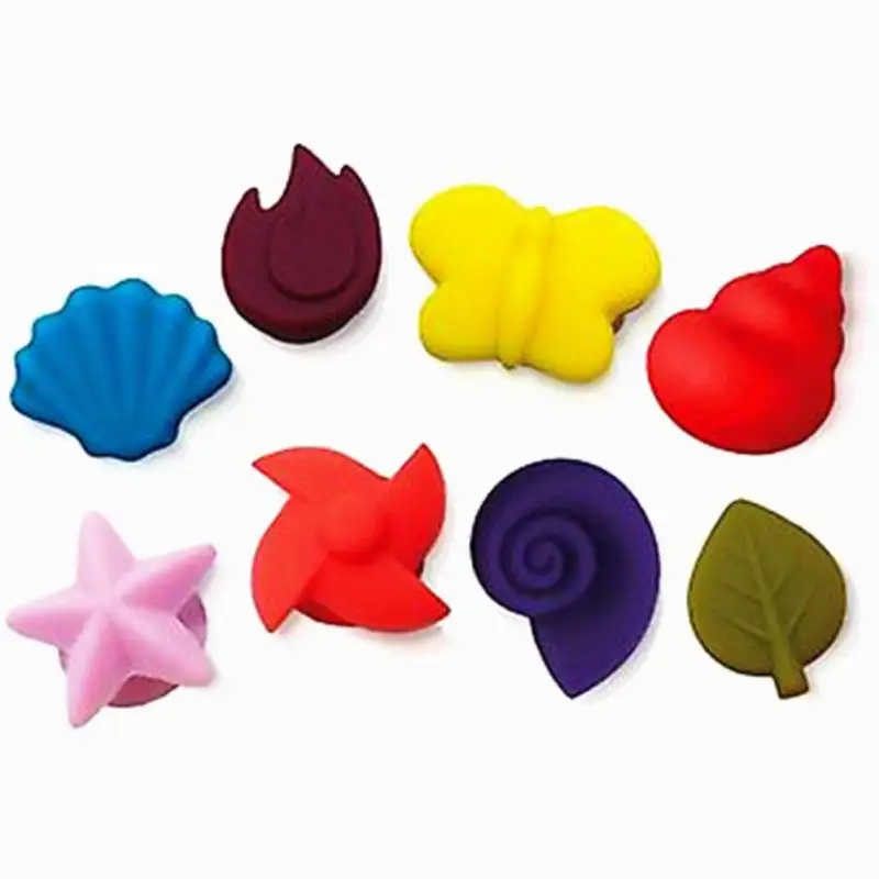 Silicone Markers Wine Cup Identifier Sea/Land Animals Wine Glass Marker Glass Tag Drinking Cup Sign Bar Accessories
