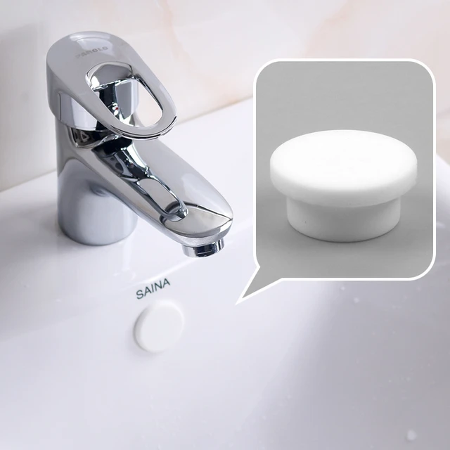 Bouchon de vidange de lavabo, 2 pièces, anneau de débordement de lavabo,  couvercle d'égouttage de cuisine, bouchon en caoutchouc de baignoire,  accessoires de salle de bains - AliExpress