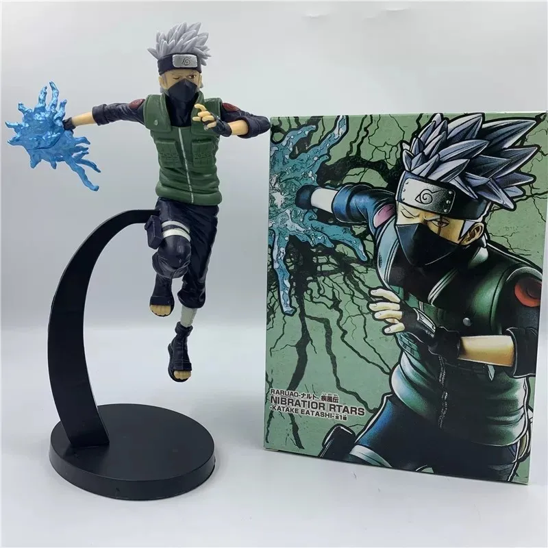 Anime Naruto Shippuuden Hatake Kakashi Battle Posture Raikiri Action Figure – 18CM PVC Collectible Toy Gift