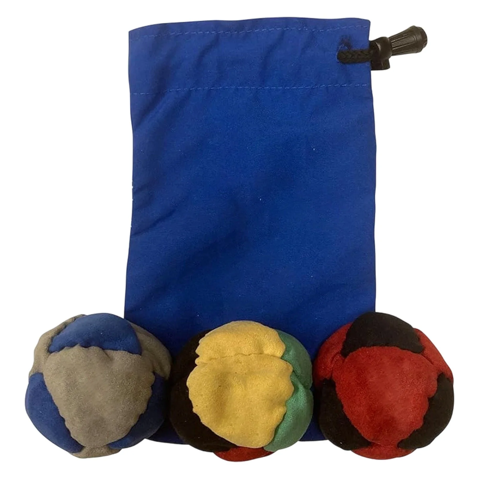 Set di 3 Hacky Sack Classici con Borsa per il Trasporto, Set di Footbag in Suede Sintetico a 8 Pannelli Riempito di Sabbia per Principianti e Giocatori - immagine 4