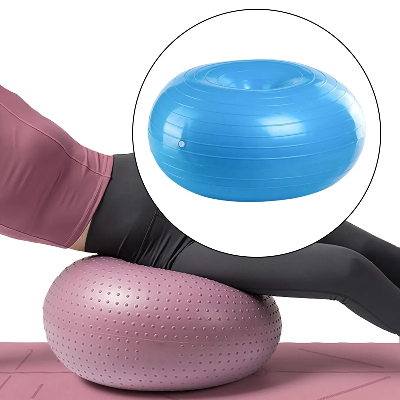1x Fitness Ball Inflatable Thickening Aid Rhythmic Anti-Blast Strength Pilates
