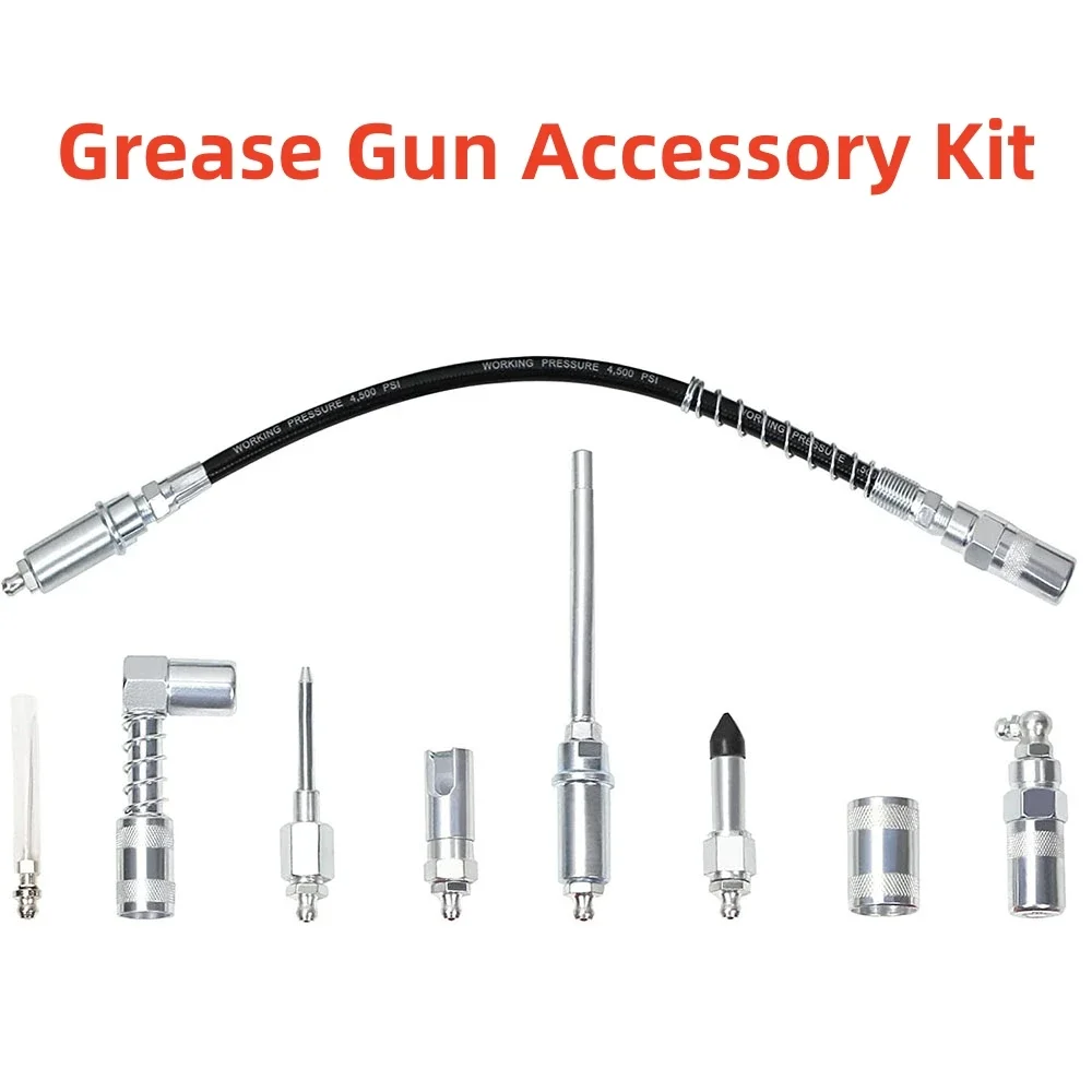 9PcsGreaseCouplerKitGreaseGunTipQuickConnectGreaseGun