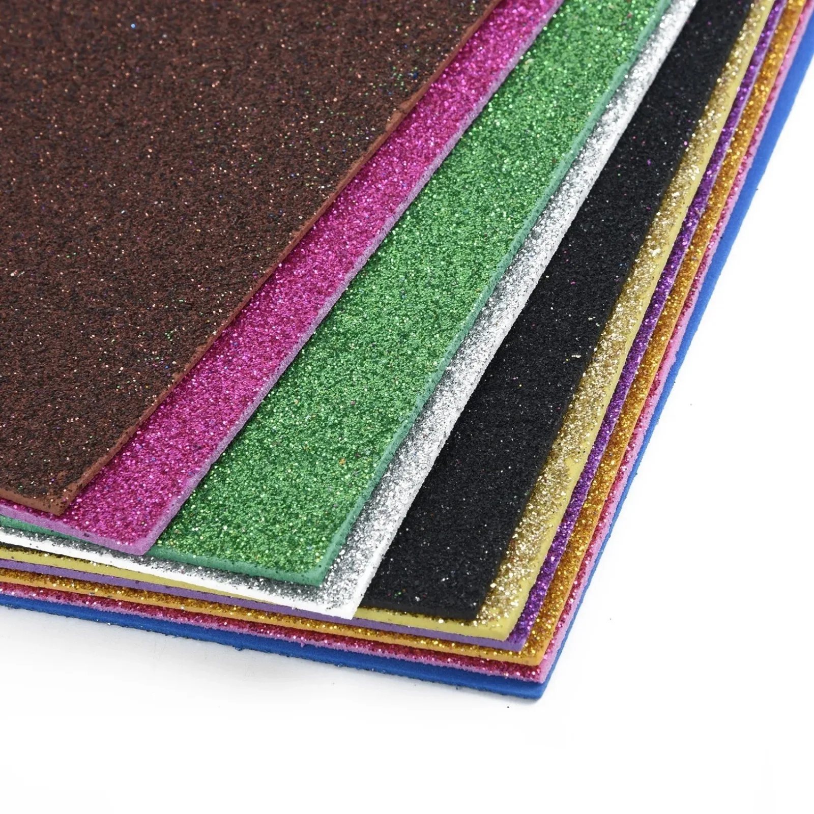 USENG 20 Fogli Carta Glitterata A4 - 10 Colori Multicolore Per Scrapbooking E Lavoretti Creativi | 250g/m² - Foto 4