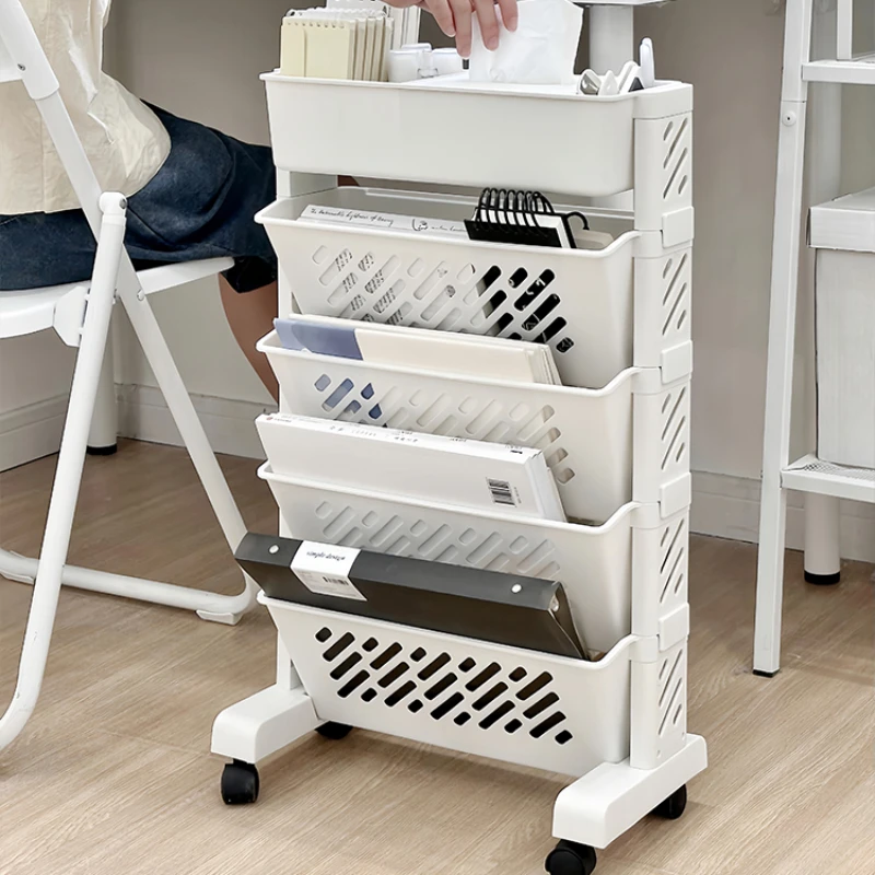 

Convenient Mobile Desk Organizer Multi-layer Partition Storage Desk Thicken Material Book Shelf Stable Load-bearing Book Holder