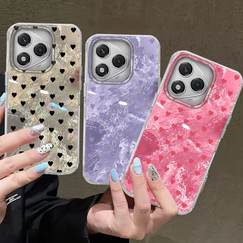 Vibrant Black Love Heart Design Phone Case Cover