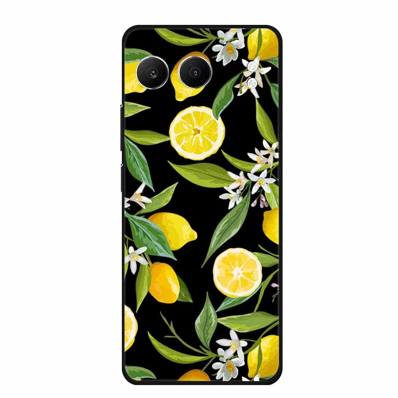 Cute Cartoon Cat Black Silicone Soft Back Cover Case
