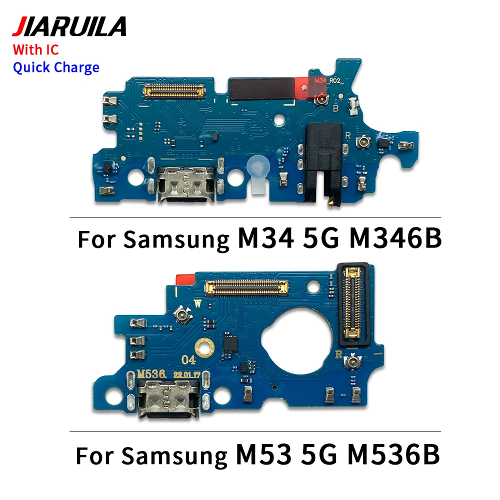 

10 шт. Быстрая зарядка для Samsung M34 M346 M346B M53 5G M536 M536B USB зарядная плата док-порт гибкий кабель