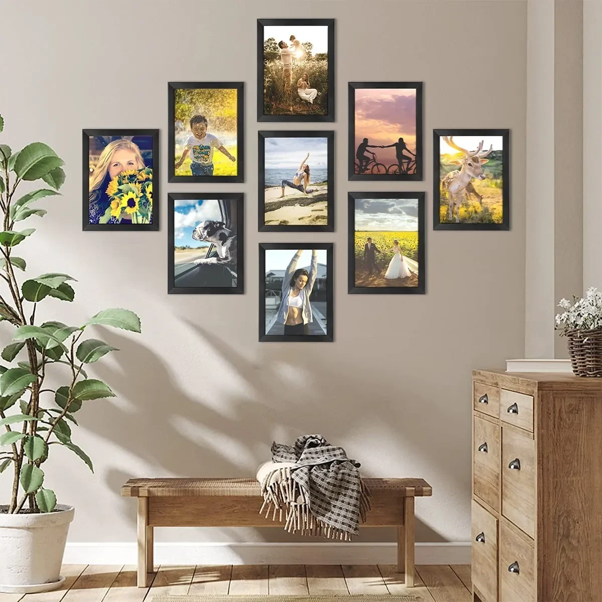 

9pcs Photos Frame , Portrait Holder Room Decoration