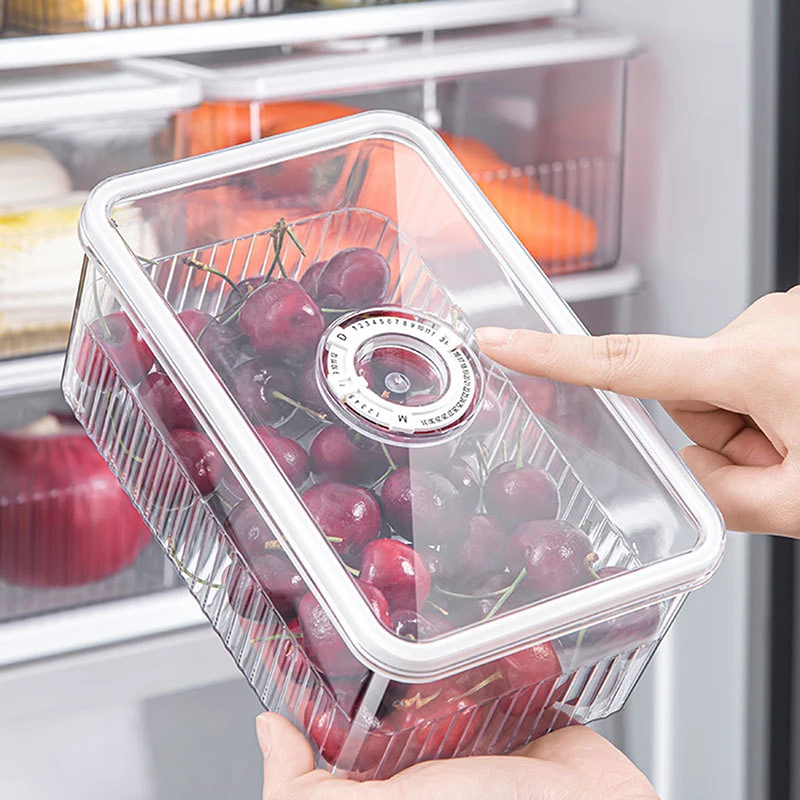 

Прозрачные органические контейнеры для хранения продуктов, корзины для свежих овощей и фруктов, коробка для хранения в холодильнике, кухонный Органайзер