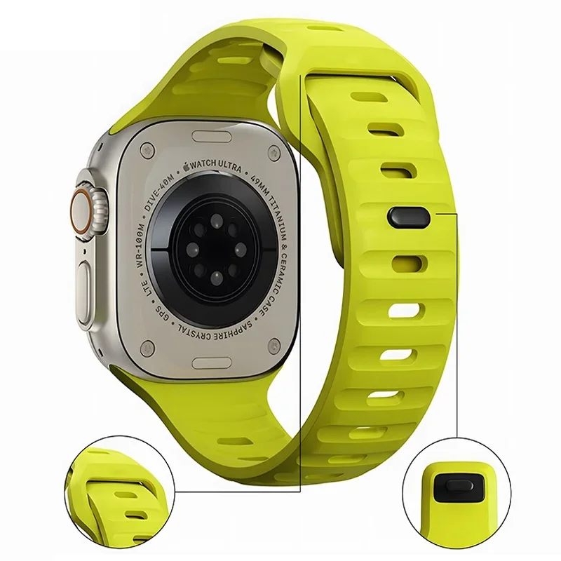 Silicone Sport Band for Apple Watch – Premium Fitness Strap Bracelet
