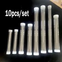 10PCS Naxilai Transparent Clear Plastic Small Empty Storage Tubes wall thickness 0.5mm packaging plastic round tube hollow tube 1