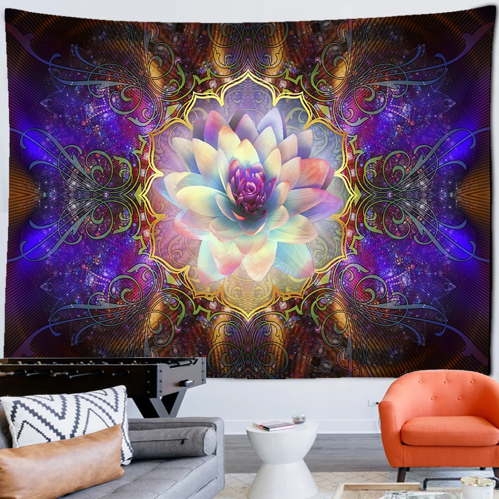 Mandala Tapestry Wall Blankets Walmart Bedroom Black White And