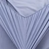 Soft Skin-friendly Fitted Sheet Set Solid Color Single Double Bed Sheet and Pillowcases Elastic Band Bedsheet Mattress Cover 5