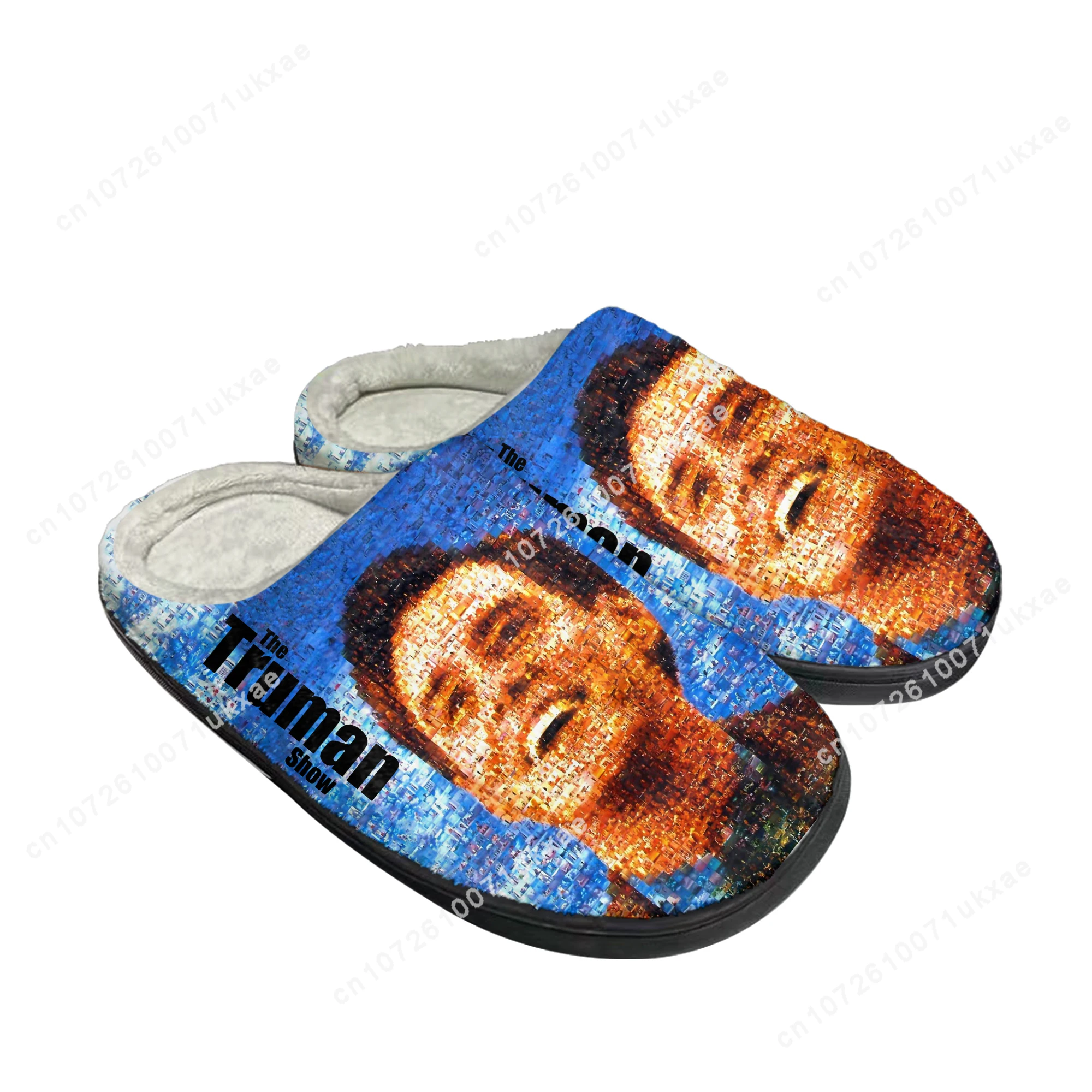 

truman show Home Cotton Slippers Mens Womens Jim Carrey Plush Bedroom Casual Keep Warm Shoes Thermal Slipper Customized DIY Shoe