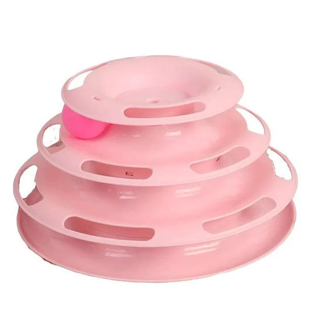 Cat turntable cat toy plastic turntable three-layer four-layer self-sport cat toy teasing cat stick to relieve boredom toys 3