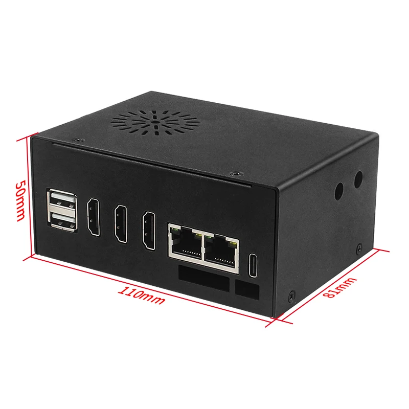 Caixa de metal laranja Pi 5 Plus,