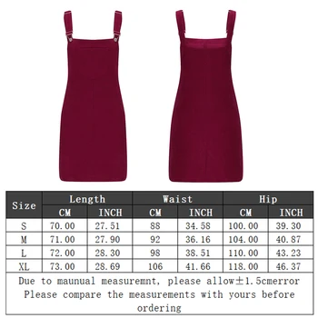 Women's Sleeveless Corduroy Pinafore Bib Overall Mini Dress A Line Cute Jumper Dress &Pockets For Teenager Adjustable Shoulder 5