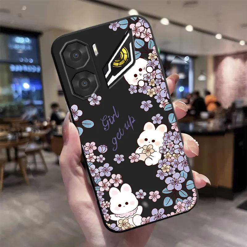 Butterfly Flower Print Shockproof Silicone Phone Case