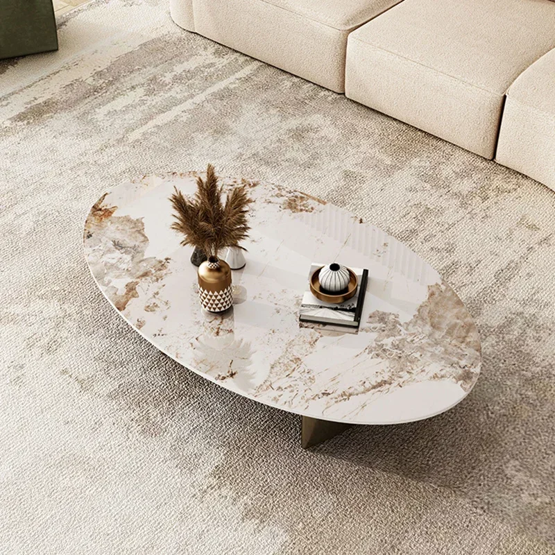 

Nordic Oval Marble Coffee Tables nordic Minimalist Console Auxiliary Coffee Tables Service Tea Dining Stoliki Kawowe Furniture