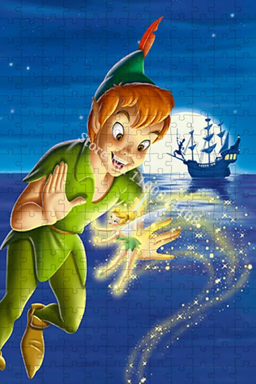 Puzzle Peter Pan et Tinker Bell, grande série de dessins animés, pour  adultes, jouets éducatifs, cadeaux - AliExpress