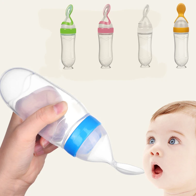 Baby Feeding Bottle Spoon Milk Bottle Baby Training Feeder Food Supplement Food feed Spoon BPA Free