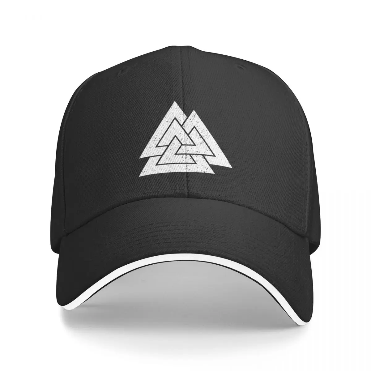 

Valknut Symbol (White) Baseball Cap Sun Hat For Children Hat Man Luxury sun hat Baseball Men Women's