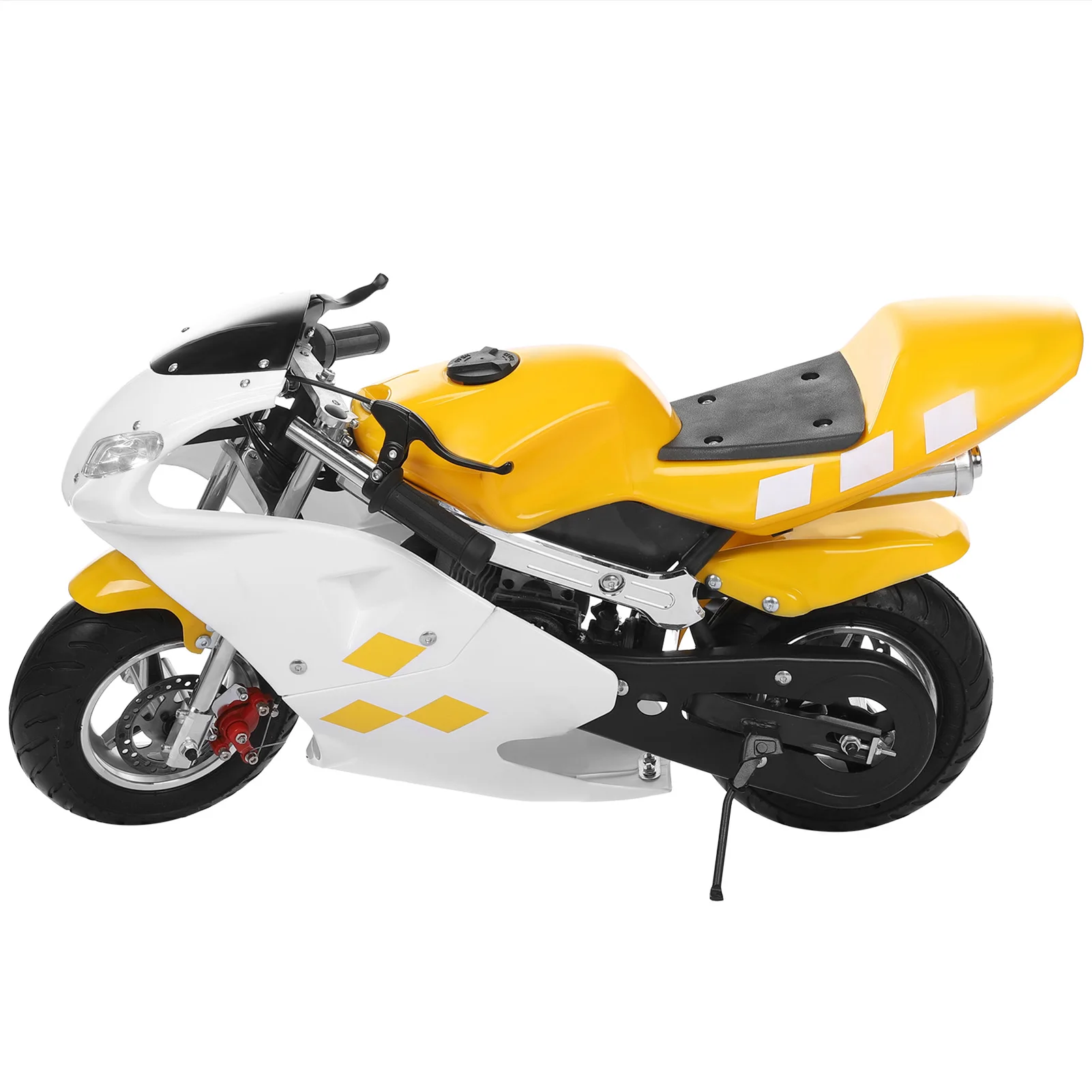 49cc 2 Stroke Pocket Bike, Mini Motorcycle for Kids, Gas Pocket Motorbike with Strong Dual Brake, Racing Max Speed 20Mph