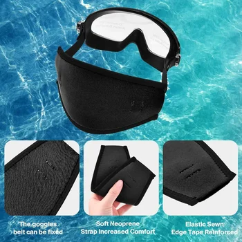 Universal Neoprene Mask Strap Cover - Hair Protection, Double Side Diving Straps for Water Sports 5