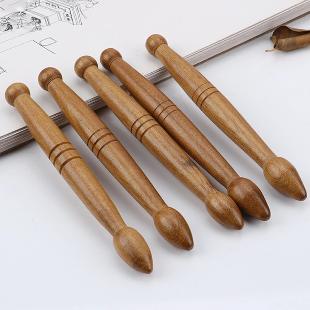 Sandalwood Acupoint Stick Wooden Acupoint Stick Dial Massage Meridian Pen Foot Sole Massage Tool 1Pcs