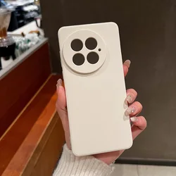 Shockproof Slim Solid Color Silicone TPU Phone Case Cover for OnePlus 15 (Ivory White)