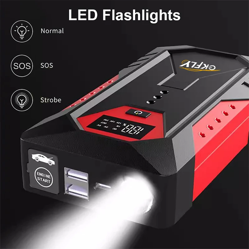 Car Jump Starter Jump Starter Car Battery Charger GKFLY 3000A/4000A Car Jump Starter Power Bank Petrol Diesel Car Battery Charger Starting For Auto Battery Booster