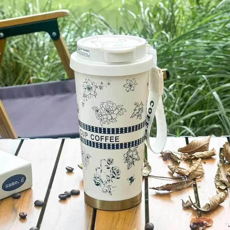 ترمس قهوة وشاي ذكي، عرض درجة الحرارة، مع مصفاة