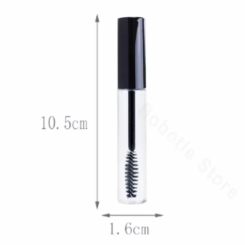 50pcs 10ml 빈 마스카라 튜브 속눈썹 지팡이 속눈썹 크림 컨테이너 병 깔때기 전송 피펫 리필 용 병
