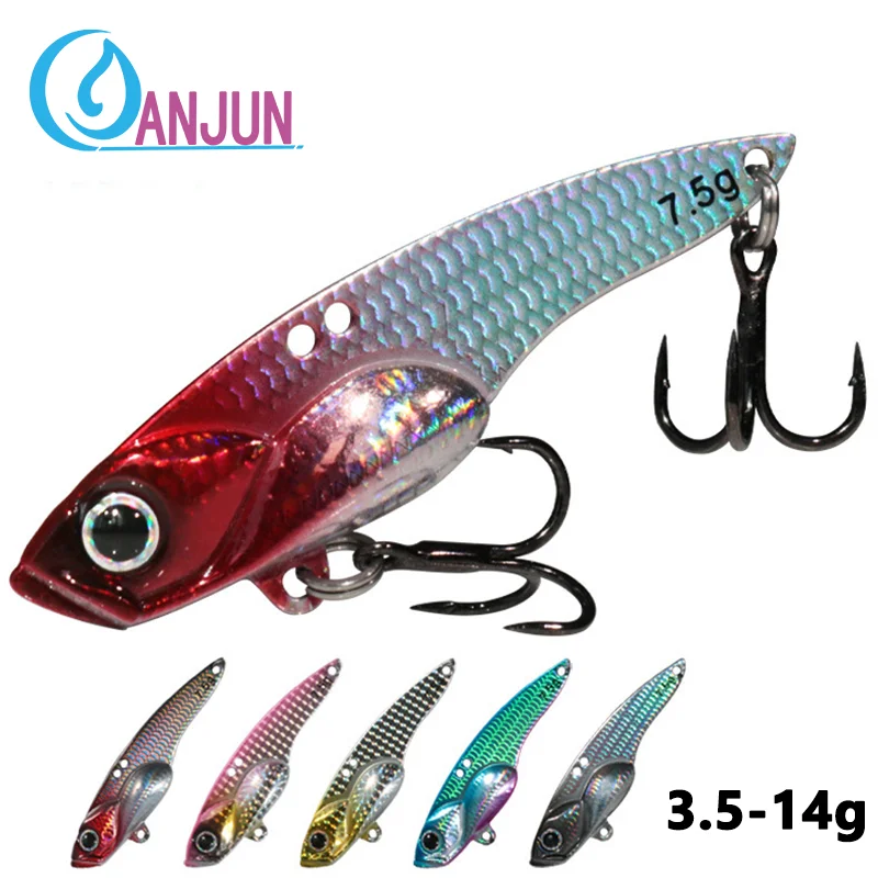 Quality VIB Fishing Lure jig 3.5-14g Artificial Blade Metal Sinking Spinner Vibration Bait Swimbait Pesca for Bass Pike Perch