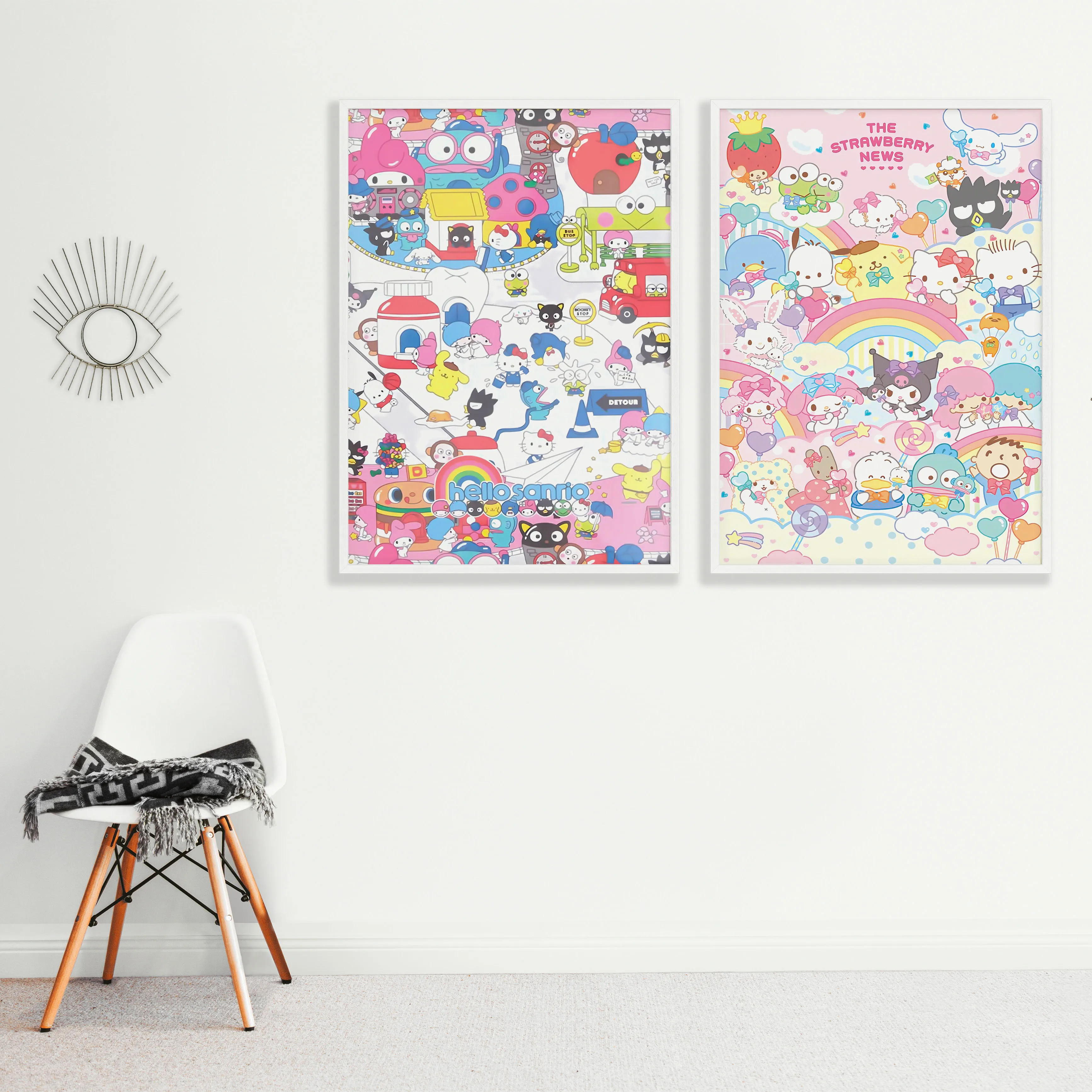 

Poster And Painting Sanrios Hellokittys Living Room Picture Modular Prints Children's Bedroom Decor Cuadros Best Gift Gifts